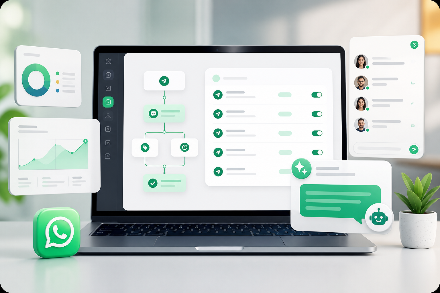 WhatsApp campaign automation workflow visual